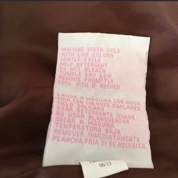 Jessica Simpson Girls Brown Collared Leather Jacket - Picture 6 of 6